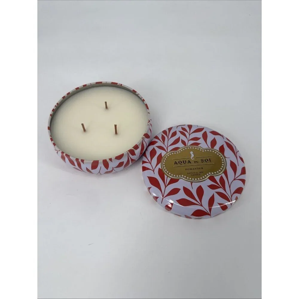 Aqua De Soi Pomander Cinnamon Scented Holiday Candle Natural Soy 21 Ounce NEW - Picture 3 of 7